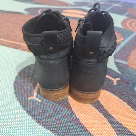 🌈ALDO BRAIDED LEATHER WESTERN LACE UP ANKLE BOOTS-6 - Picture 6 of 9